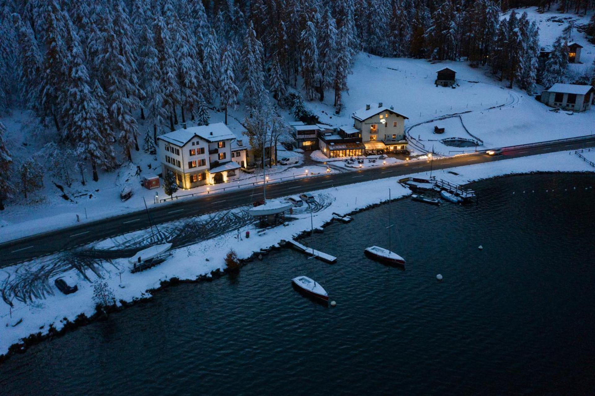 Hotel Cristallina Sils Maria Bagian luar foto